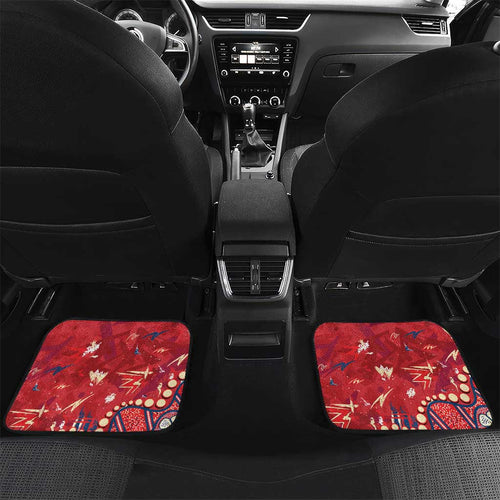 Personalized Dolphins Rugby Car Mats Aboriginal Pattern with Graffiti Style Design