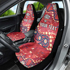 Personalized Dolphins Rugby Car Seat Cover Aboriginal Pattern with Graffiti Style Design