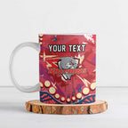 Personalized Dolphins Rugby Ceramic Mug Aboriginal Pattern with Graffiti Style Design