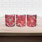 Personalized Dolphins Rugby Ceramic Mug Aboriginal Pattern with Graffiti Style Design