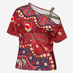 Personalized Dolphins Rugby Cross Shoulder Shirt Aboriginal Pattern with Graffiti Style Design