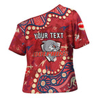 Personalized Dolphins Rugby Cross Shoulder Shirt Aboriginal Pattern with Graffiti Style Design