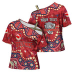Personalized Dolphins Rugby Cross Shoulder Shirt Aboriginal Pattern with Graffiti Style Design