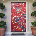 Personalized Dolphins Rugby Door Cover Aboriginal Pattern with Graffiti Style Design