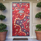 Personalized Dolphins Rugby Door Cover Aboriginal Pattern with Graffiti Style Design