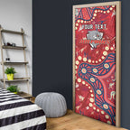 Personalized Dolphins Rugby Door Cover Aboriginal Pattern with Graffiti Style Design