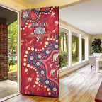 Personalized Dolphins Rugby Door Cover Aboriginal Pattern with Graffiti Style Design