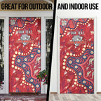 Personalized Dolphins Rugby Door Cover Aboriginal Pattern with Graffiti Style Design
