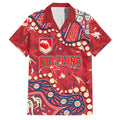 Personalized Dolphins Rugby Family Matching Long Sleeve Bodycon Dress and Hawaiian Shirt Aboriginal Pattern with Graffiti Style Design