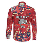Personalized Dolphins Rugby Family Matching Mermaid Dress and Hawaiian Shirt Aboriginal Pattern with Graffiti Style Design