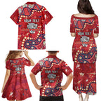 Personalized Dolphins Rugby Family Matching Puletasi and Hawaiian Shirt Aboriginal Pattern with Graffiti Style Design