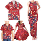 Personalized Dolphins Rugby Family Matching Tank Maxi Dress and Hawaiian Shirt Aboriginal Pattern with Graffiti Style Design