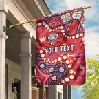 Personalized Dolphins Rugby Garden Flag Aboriginal Pattern with Graffiti Style Design