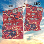 Personalized Dolphins Rugby Garden Flag Aboriginal Pattern with Graffiti Style Design
