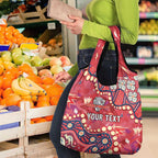 Personalized Dolphins Rugby Grocery Bag Aboriginal Pattern with Graffiti Style Design