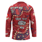 Personalized Dolphins Rugby Hockey Jersey Aboriginal Pattern with Graffiti Style Design