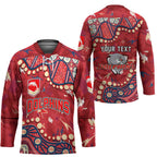 Personalized Dolphins Rugby Hockey Jersey Aboriginal Pattern with Graffiti Style Design