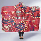 Personalized Dolphins Rugby Hooded Blanket Aboriginal Pattern with Graffiti Style Design