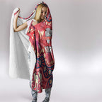 Personalized Dolphins Rugby Hooded Blanket Aboriginal Pattern with Graffiti Style Design