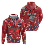 Personalized Dolphins Rugby Hoodie Aboriginal Pattern with Graffiti Style Design