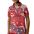 Personalized Dolphins Rugby Kid Polo Shirt Aboriginal Pattern with Graffiti Style Design