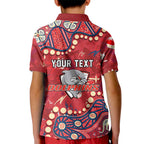 Personalized Dolphins Rugby Kid Polo Shirt Aboriginal Pattern with Graffiti Style Design