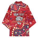 Personalized Dolphins Rugby Kimono Aboriginal Pattern with Graffiti Style Design
