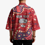 Personalized Dolphins Rugby Kimono Aboriginal Pattern with Graffiti Style Design