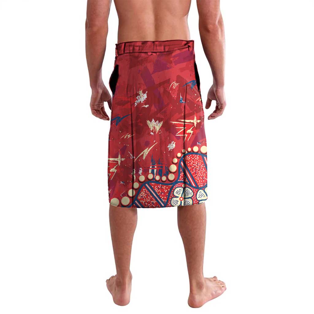 Personalized Dolphins Rugby Lavalava Aboriginal Pattern with Graffiti Style Design