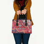 Personalized Dolphins Rugby Leather Bag Aboriginal Pattern with Graffiti Style Design
