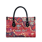 Personalized Dolphins Rugby Leather Bag Aboriginal Pattern with Graffiti Style Design