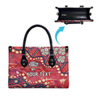 Personalized Dolphins Rugby Leather Bag Aboriginal Pattern with Graffiti Style Design