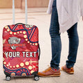 Personalized Dolphins Rugby Luggage Cover Aboriginal Pattern with Graffiti Style Design