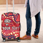 Personalized Dolphins Rugby Luggage Cover Aboriginal Pattern with Graffiti Style Design