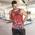 Personalized Dolphins Rugby Men Tank Top Aboriginal Pattern with Graffiti Style Design