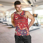 Personalized Dolphins Rugby Men Tank Top Aboriginal Pattern with Graffiti Style Design