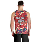 Personalized Dolphins Rugby Men Tank Top Aboriginal Pattern with Graffiti Style Design