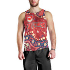 Personalized Dolphins Rugby Men Tank Top Aboriginal Pattern with Graffiti Style Design