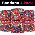 Personalized Dolphins Rugby Neck Gaiter Aboriginal Pattern with Graffiti Style Design