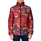 Personalized Dolphins Rugby Padded Jacket Aboriginal Pattern with Graffiti Style Design