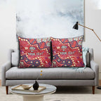 Personalized Dolphins Rugby Pillow Cover Aboriginal Pattern with Graffiti Style Design