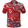 Personalized Dolphins Rugby Polo Shirt Aboriginal Pattern with Graffiti Style Design