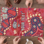 Personalized Dolphins Rugby Puzzle Aboriginal Pattern with Graffiti Style Design