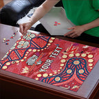 Personalized Dolphins Rugby Puzzle Aboriginal Pattern with Graffiti Style Design