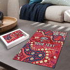 Personalized Dolphins Rugby Puzzle Aboriginal Pattern with Graffiti Style Design