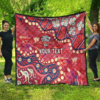 Personalized Dolphins Rugby Quilt Aboriginal Pattern with Graffiti Style Design
