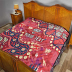 Personalized Dolphins Rugby Quilt Aboriginal Pattern with Graffiti Style Design
