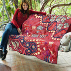 Personalized Dolphins Rugby Quilt Aboriginal Pattern with Graffiti Style Design