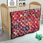 Personalized Dolphins Rugby Quilt Aboriginal Pattern with Graffiti Style Design