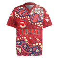 Personalized Dolphins Rugby Rugby Jersey Aboriginal Pattern with Graffiti Style Design